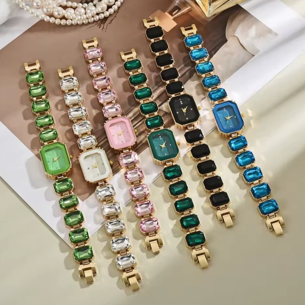 Rose Elegance Gem Timepiece Bracelet Watch - Picture 6 of 6